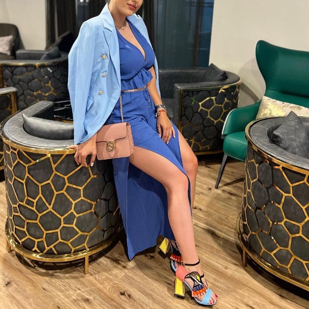 Blue Lanen 2 piece jumpsuit